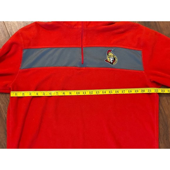 Majestic Ottawa Senators Clippin' Chiller Quarter Zip Jacket - Red Size Large - Picture 4 of 7